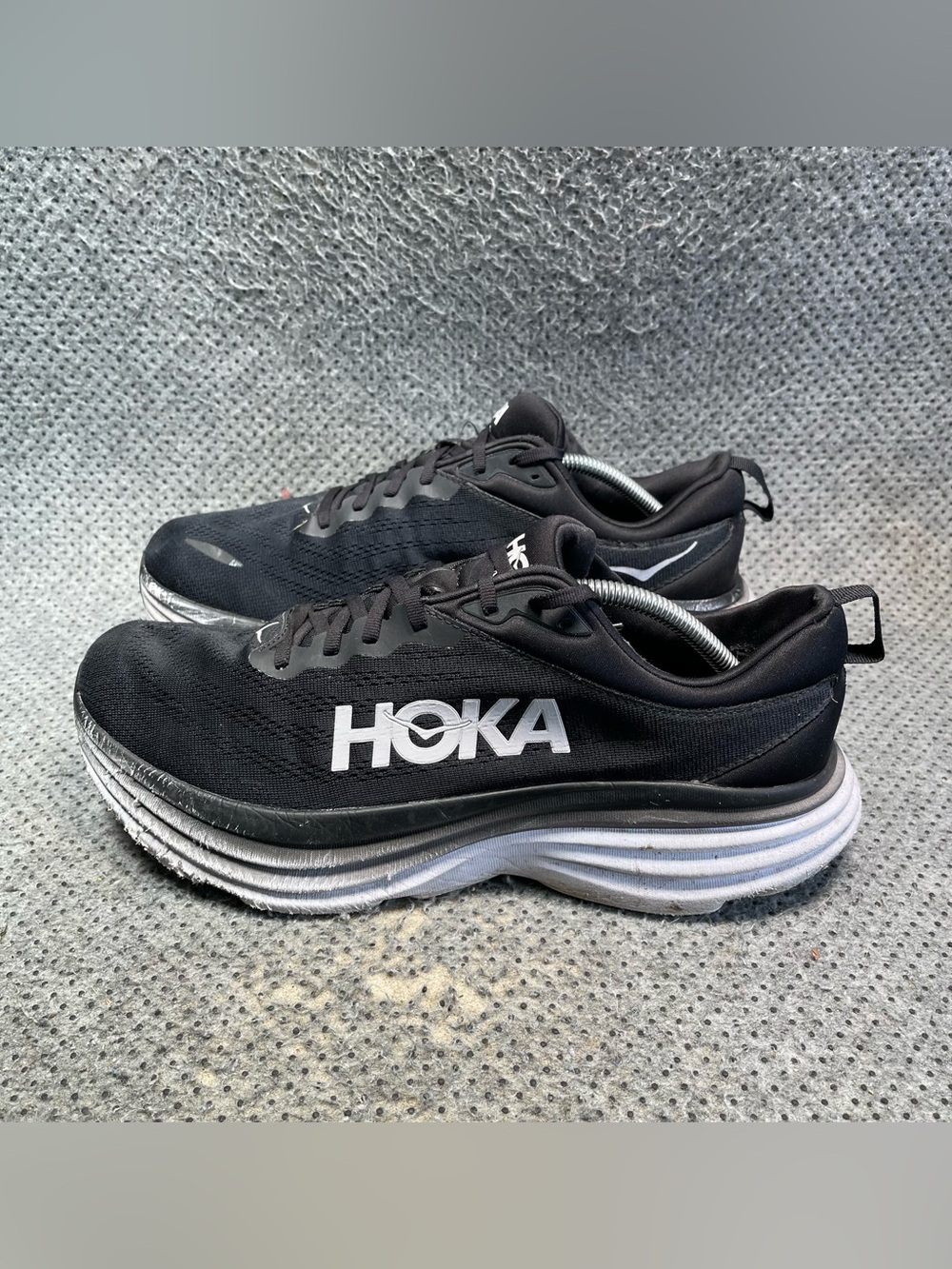 Hoka One One Bondi 8 Wide 2E Black Running Shoes Size 11.5 Men’s